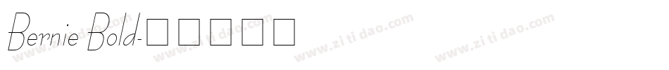 Bernie Bold字体转换